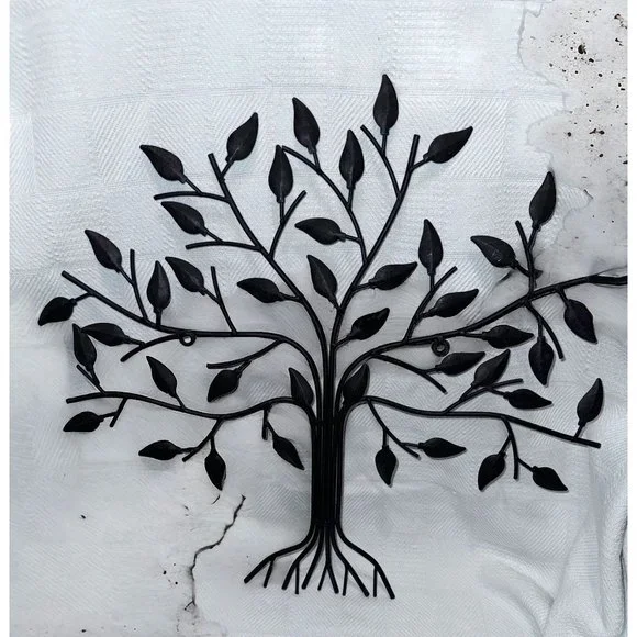 Rustic Brown Metal Tree Wall Decor Sculpture - Picture 4 of 7